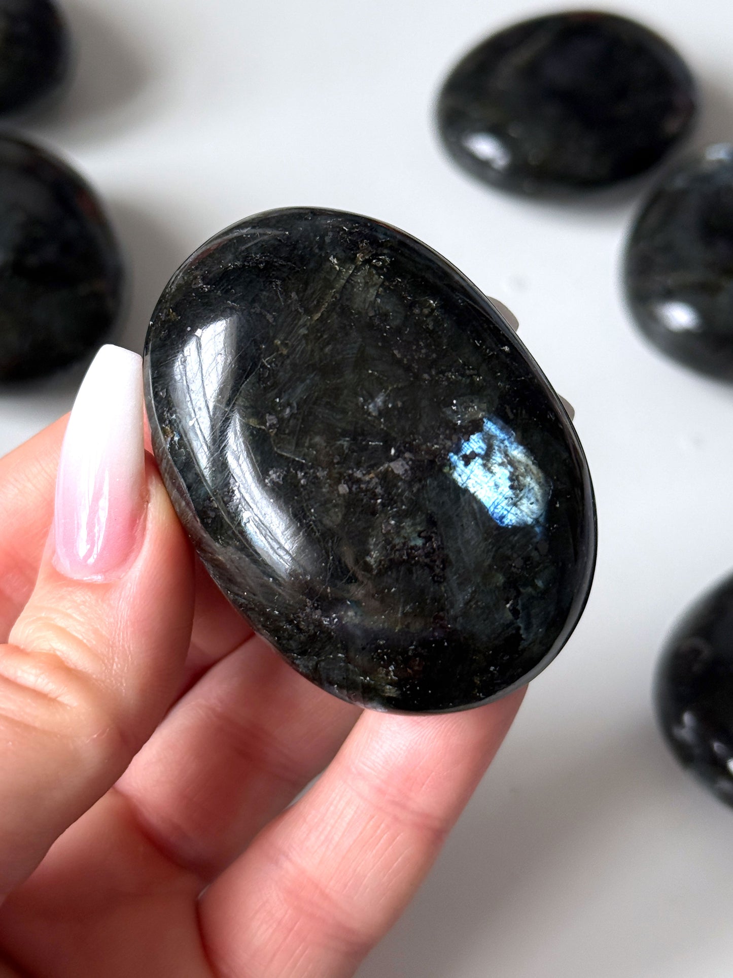 Larvikite Palm Stone