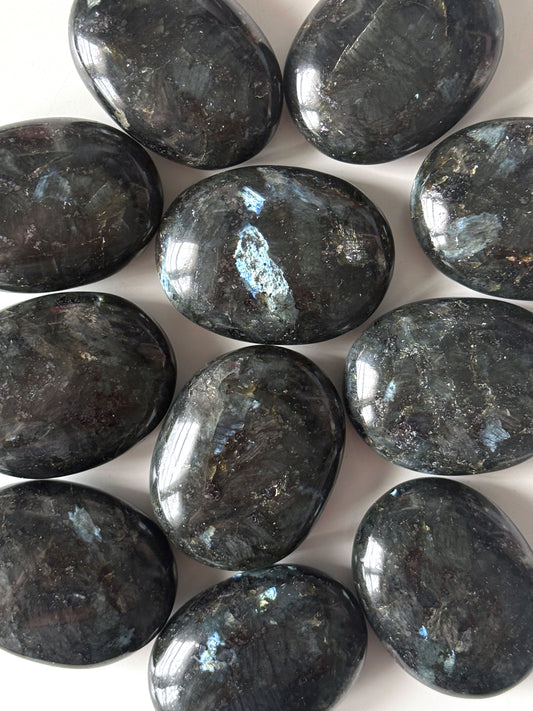 Larvikite Palm Stone