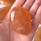 Honey Calcite Palm Stone