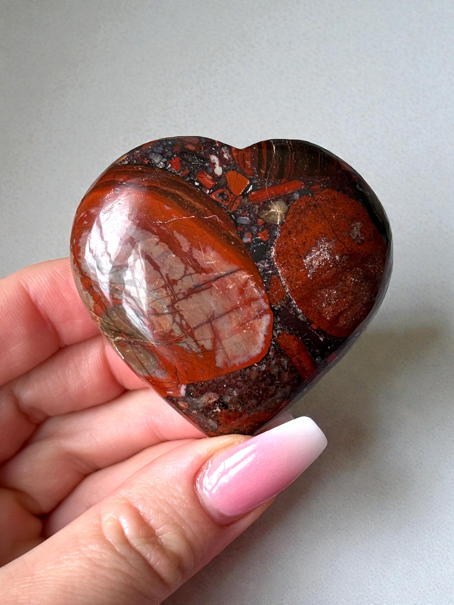 Hematite Red Jasper Conglomerate Heart