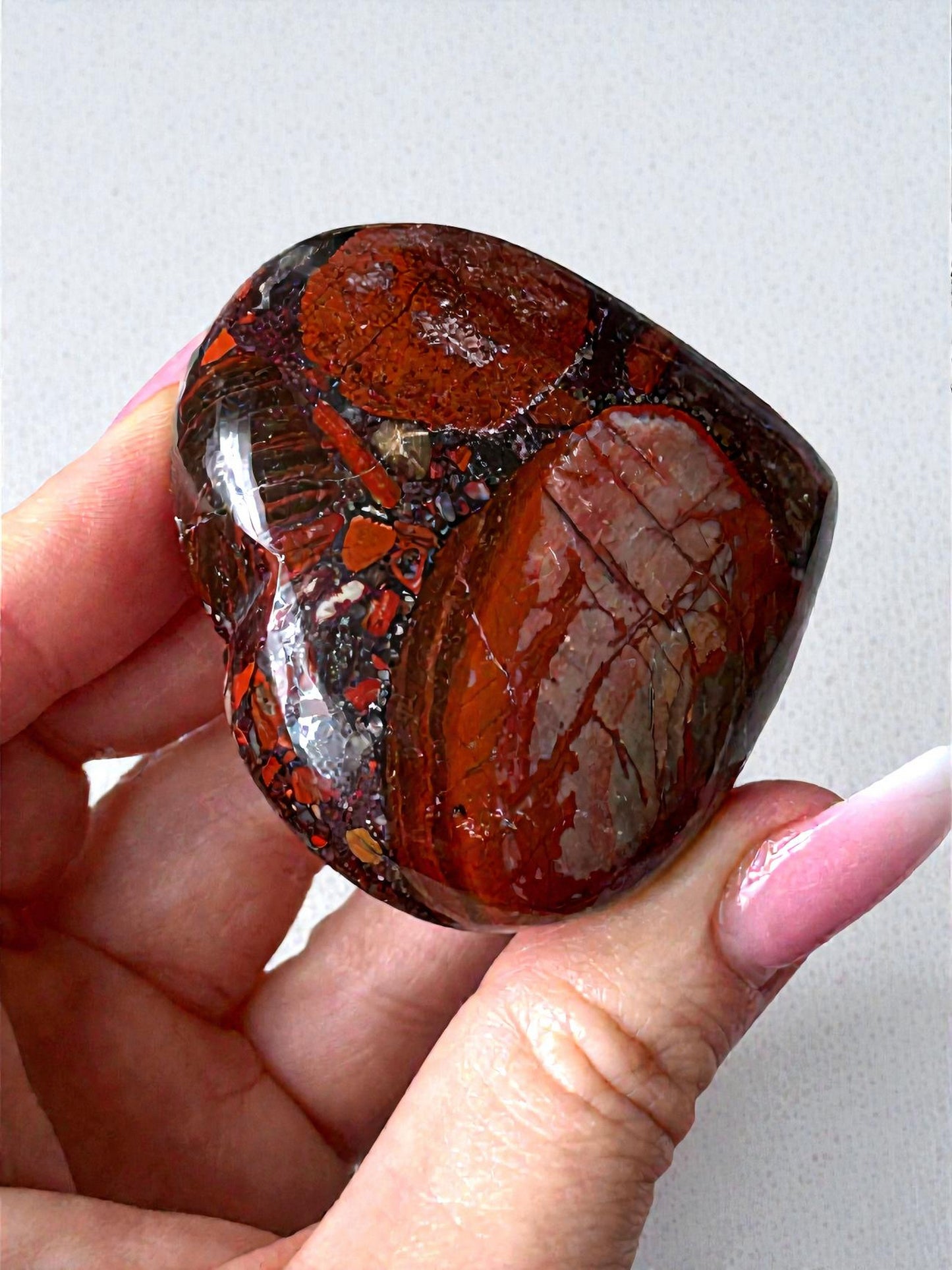 Hematite Red Jasper Conglomerate Heart