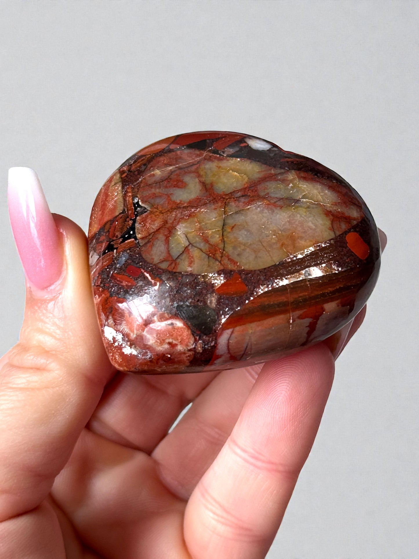 Hematite Red Jasper Conglomerate Heart