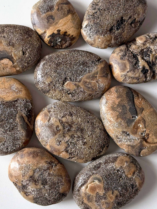 Muddy Amber Palm Stones