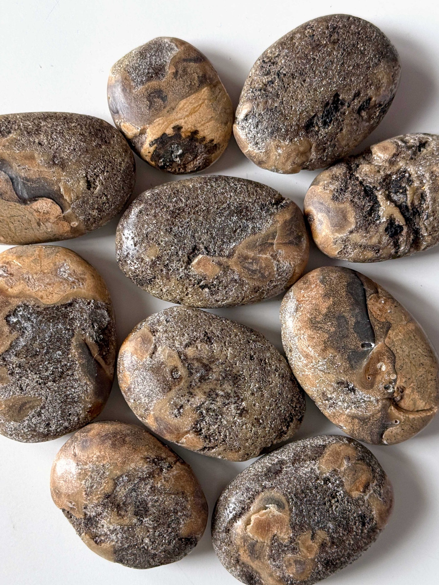 Muddy Amber Palm Stones