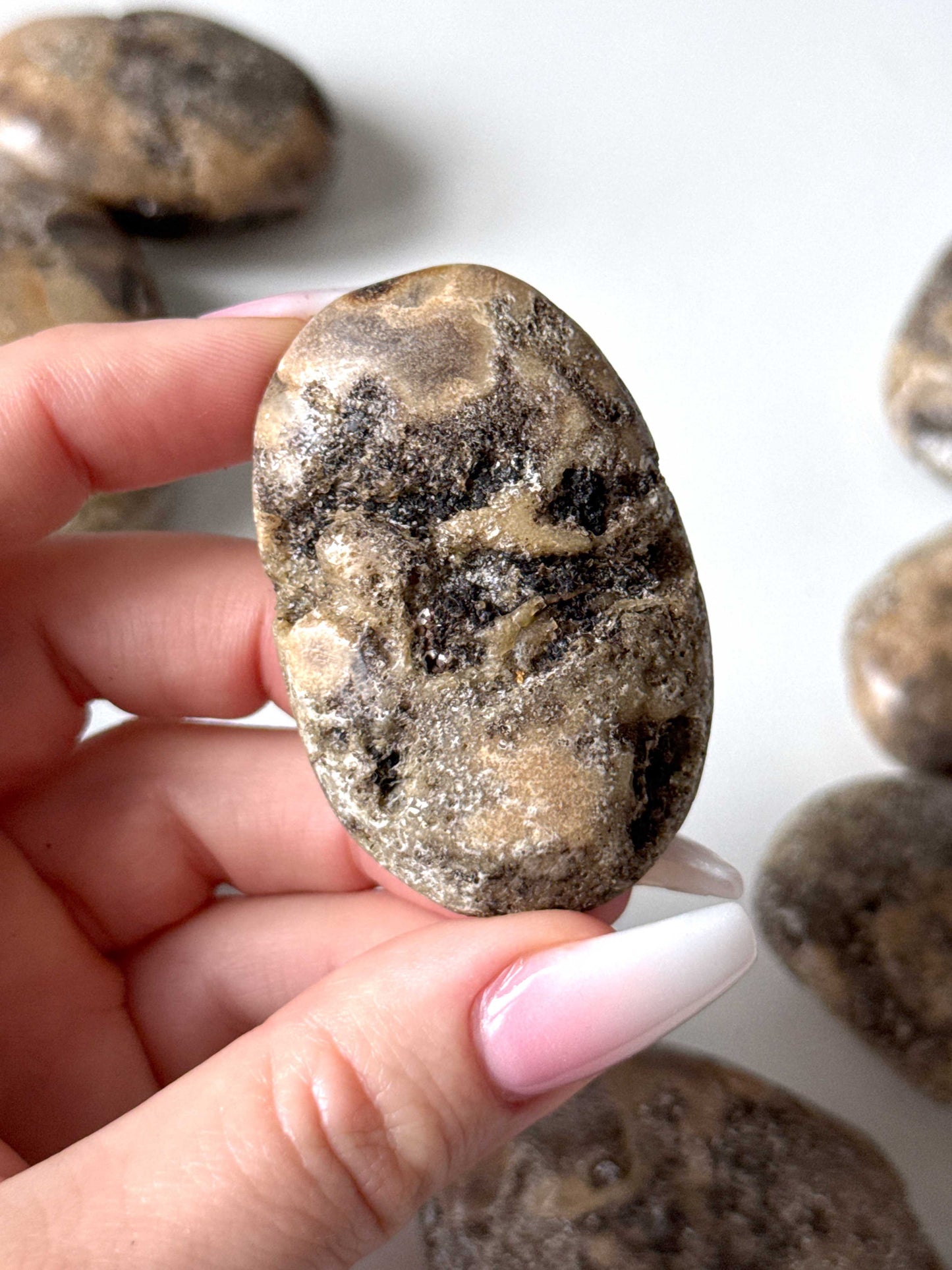 Muddy Amber Palm Stones