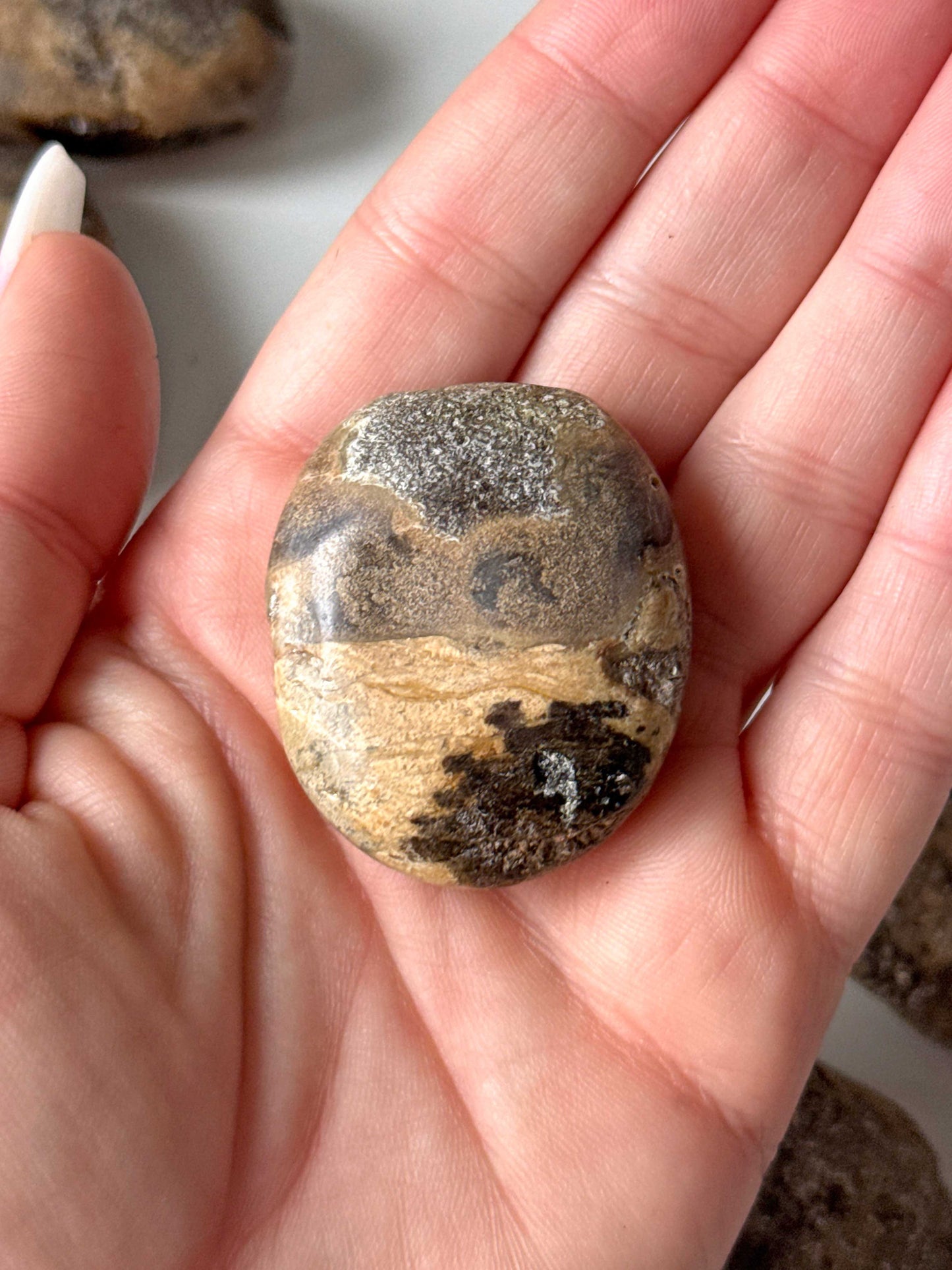 Muddy Amber Palm Stones