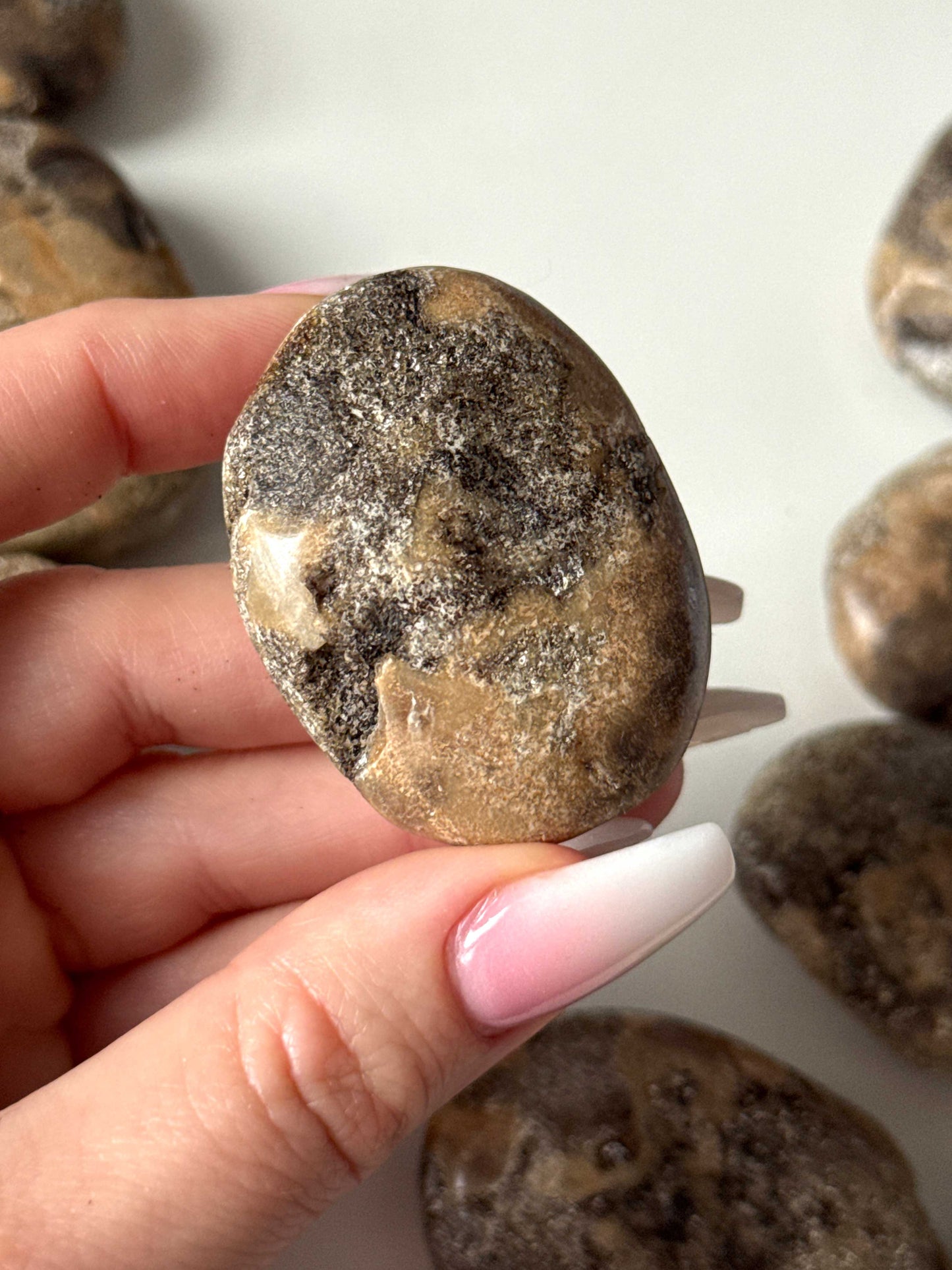 Muddy Amber Palm Stones