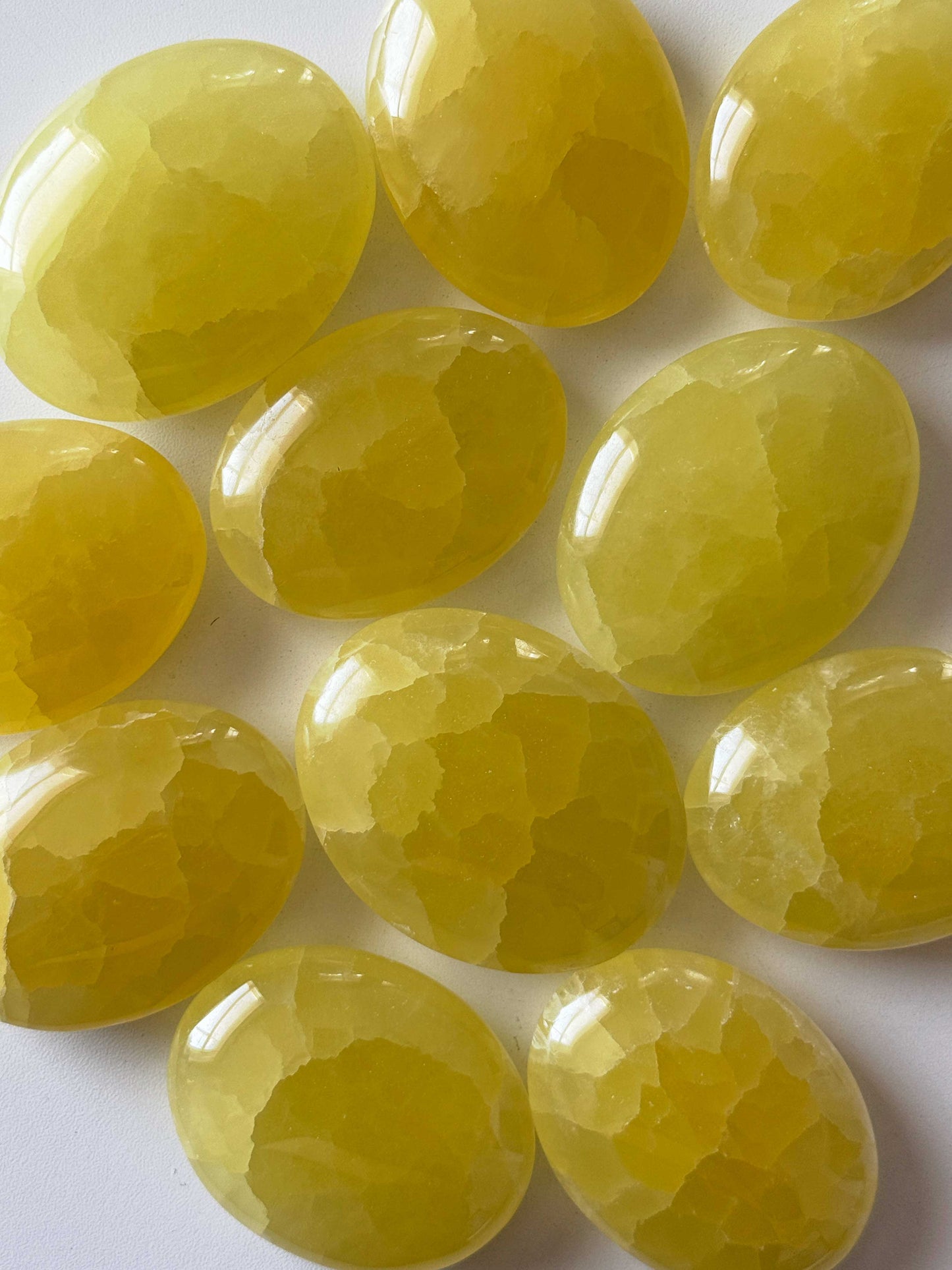 Lemon Calcite Palm Stone