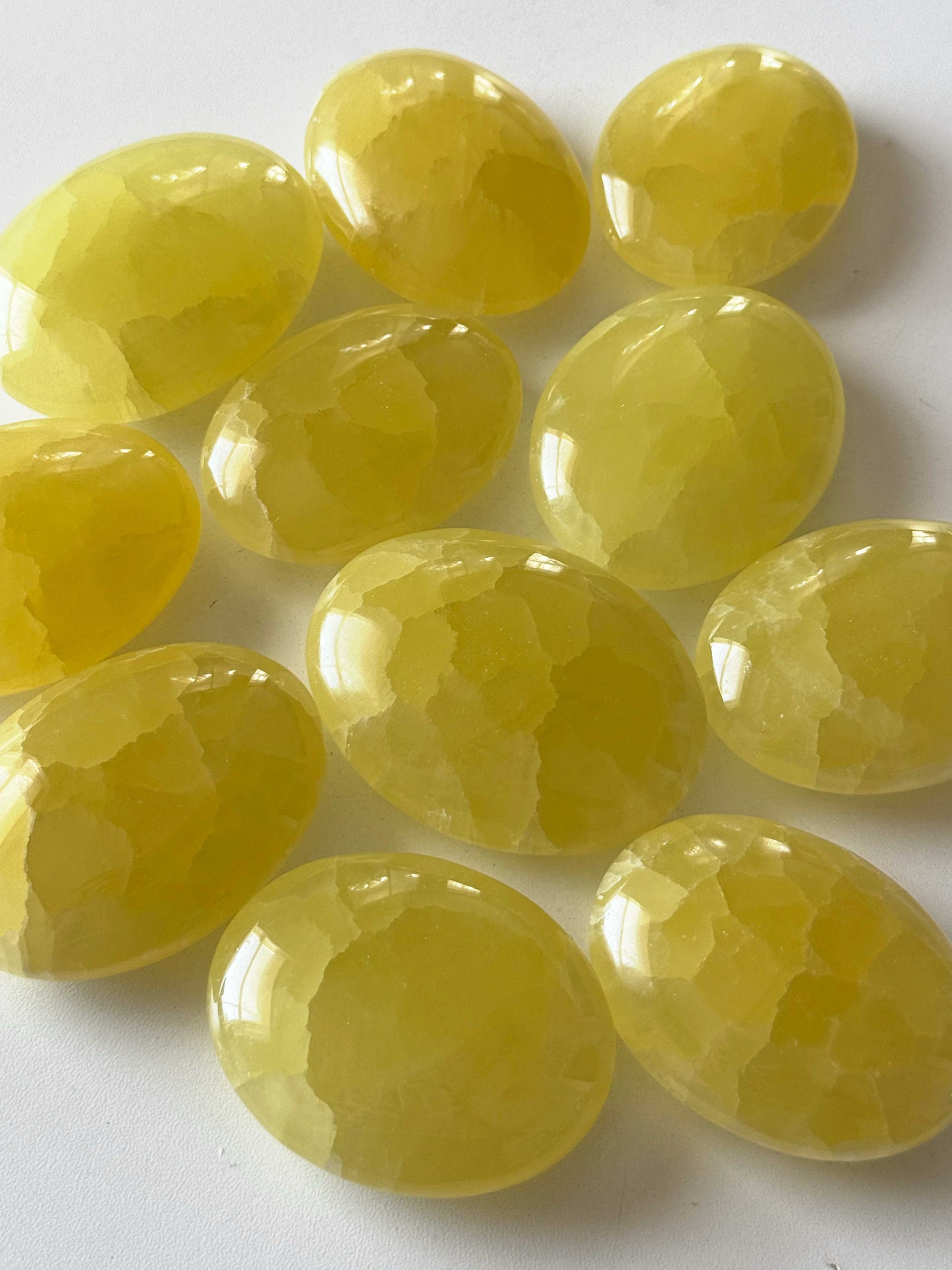 Lemon Calcite Palm Stone