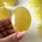 Lemon Calcite Palm Stone