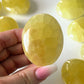 Lemon Calcite Palm Stone
