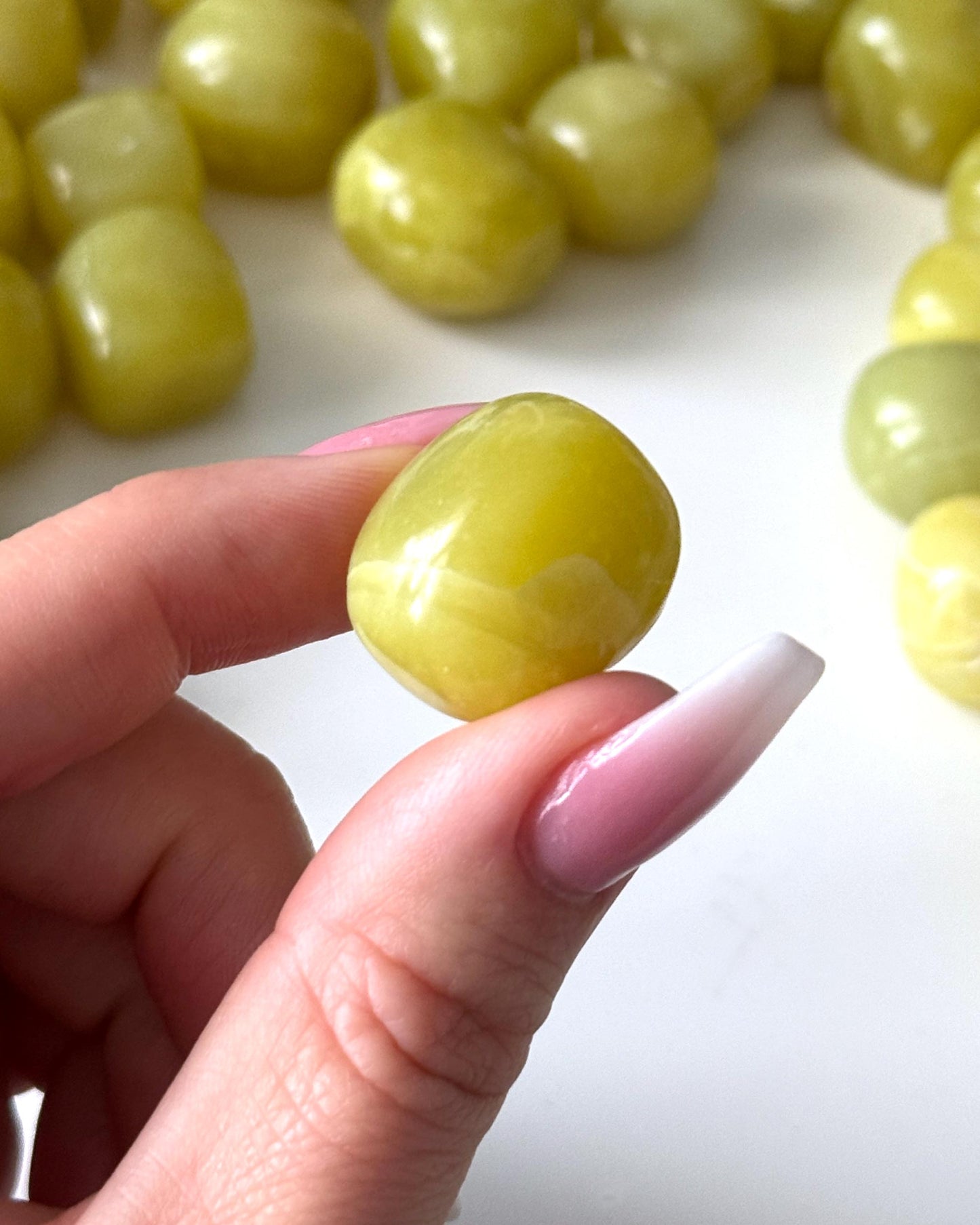 Lemon Jade Tumbled Stone