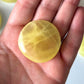 Lemon Calcite Round Palm Stone