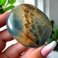 Lemurian Aquatine Blue Onyx Palm Stone