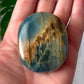 Lemurian Aquatine Blue Onyx Palm Stone