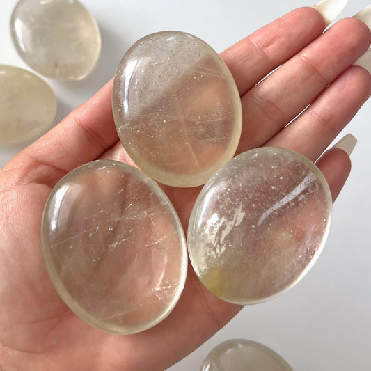 Green Chlorite Quartz Palm Stone