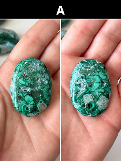 Malachite Chrysocolla Palm Stone
