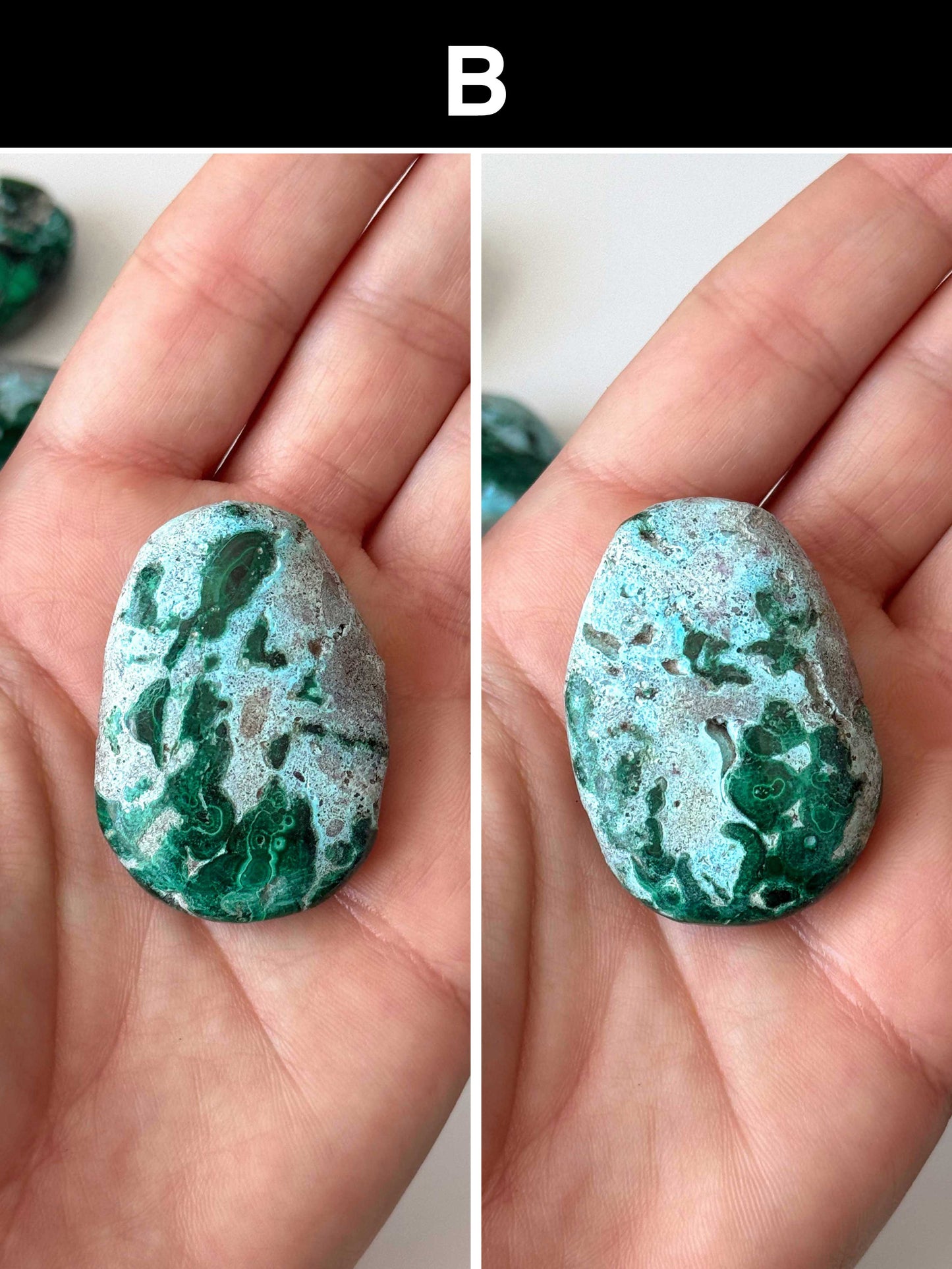 Malachite Chrysocolla Palm Stone