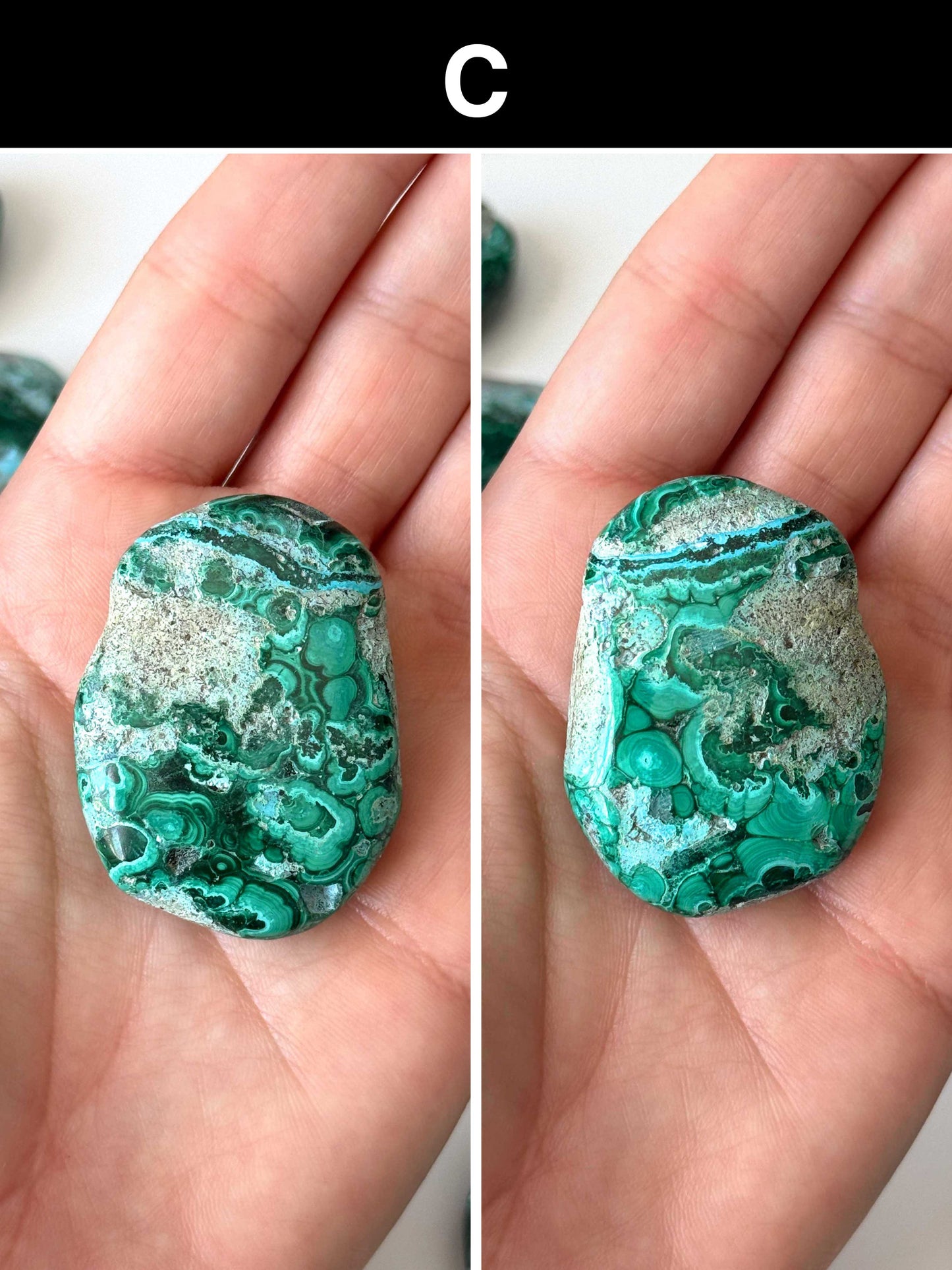 Malachite Chrysocolla Palm Stone