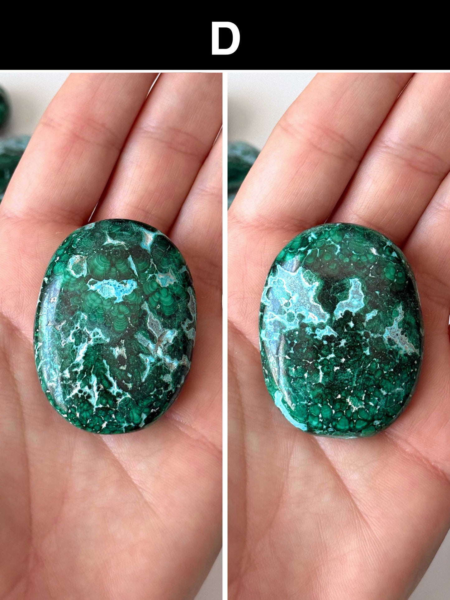 Malachite Chrysocolla Palm Stone