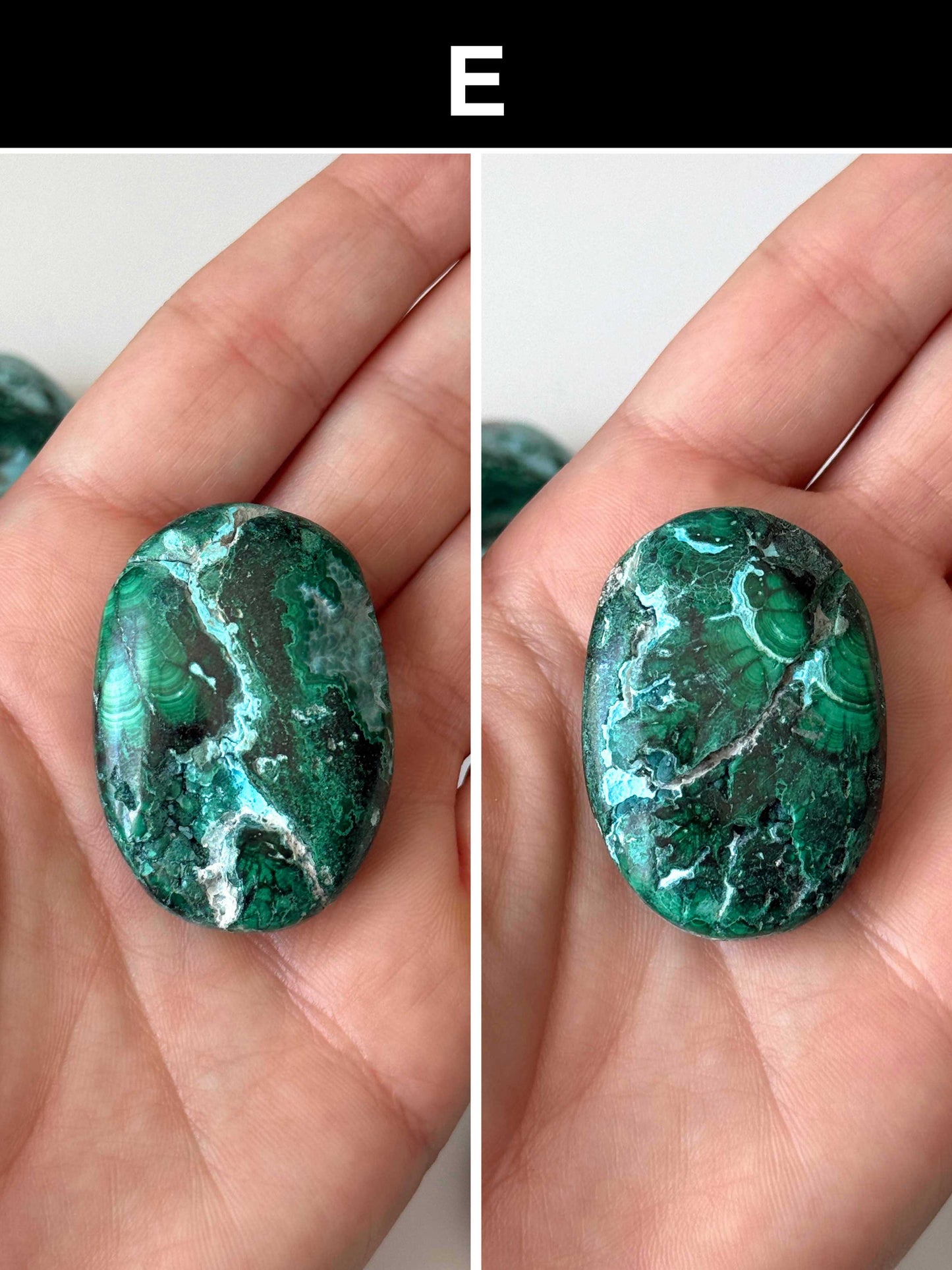 Malachite Chrysocolla Palm Stone
