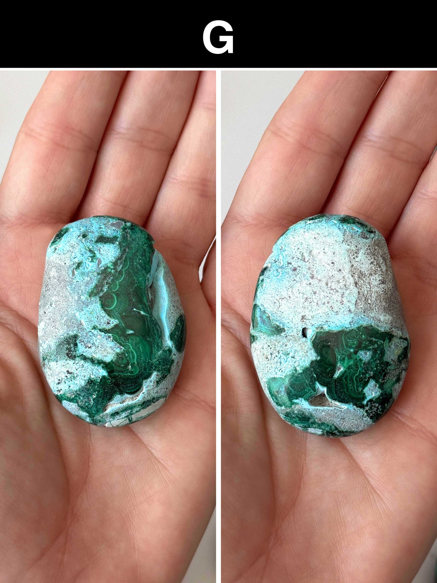 Malachite Chrysocolla Palm Stone