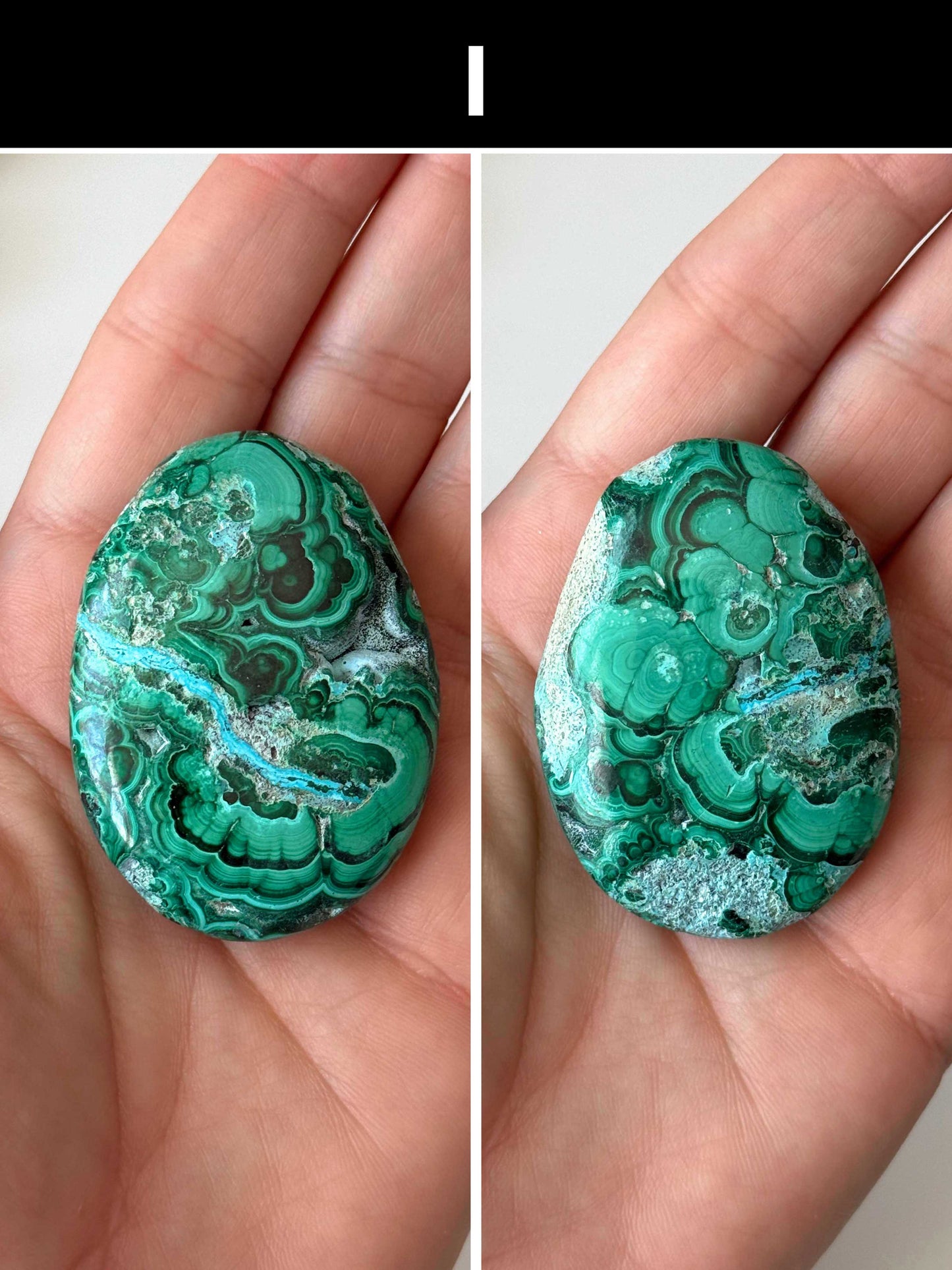 Malachite Chrysocolla Palm Stone