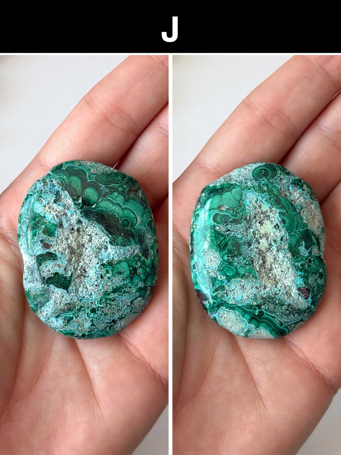 Malachite Chrysocolla Palm Stone