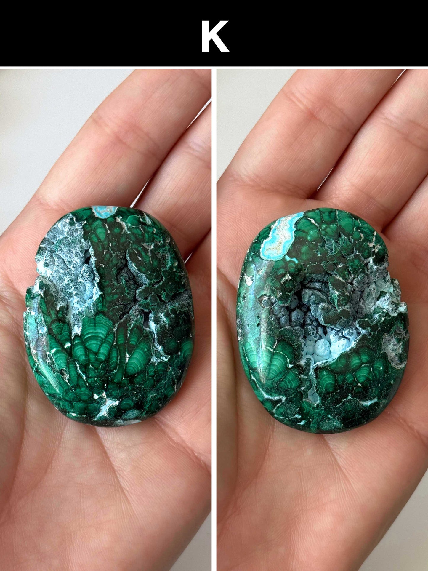 Malachite Chrysocolla Palm Stone