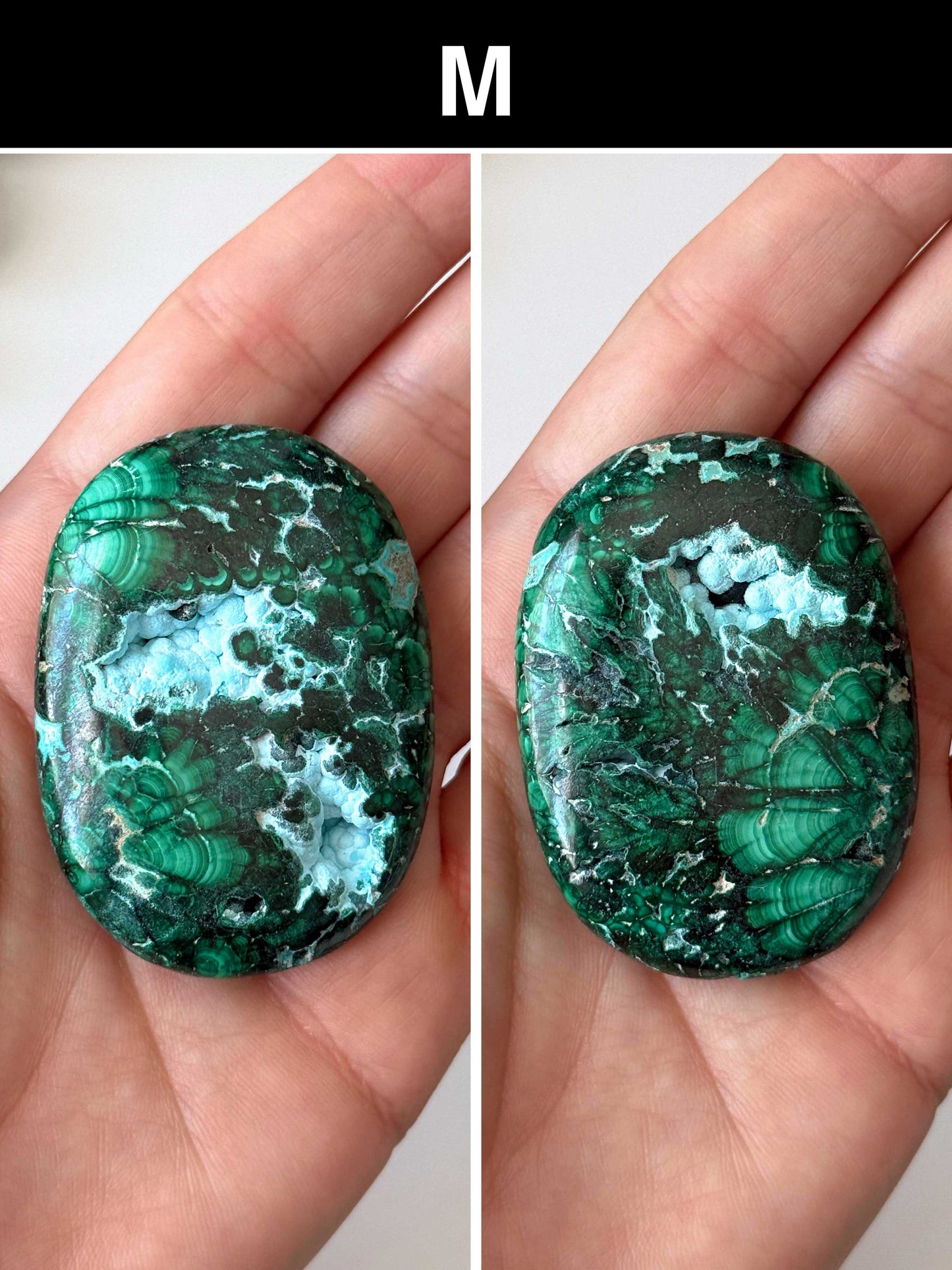 Malachite Chrysocolla Palm Stone