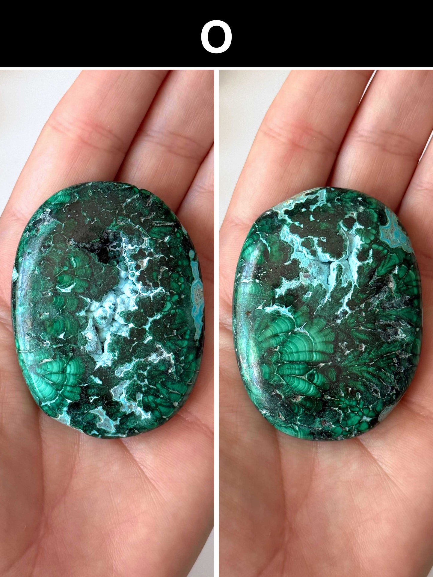 Malachite Chrysocolla Palm Stone