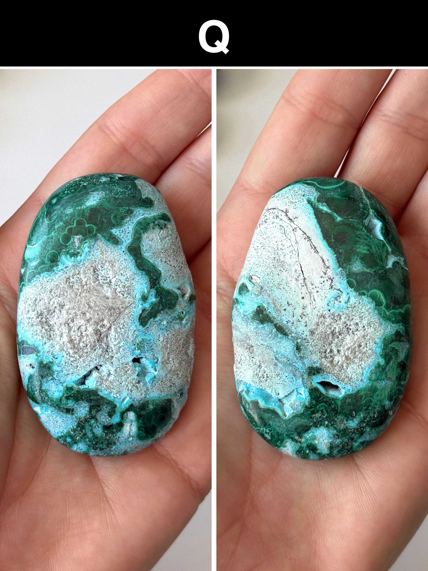 Malachite Chrysocolla Palm Stone