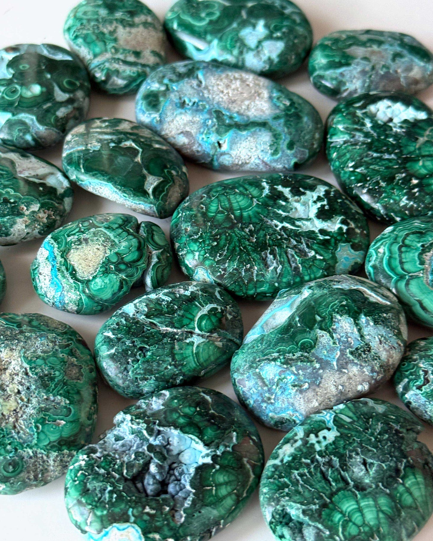 Malachite Chrysocolla Palm Stone