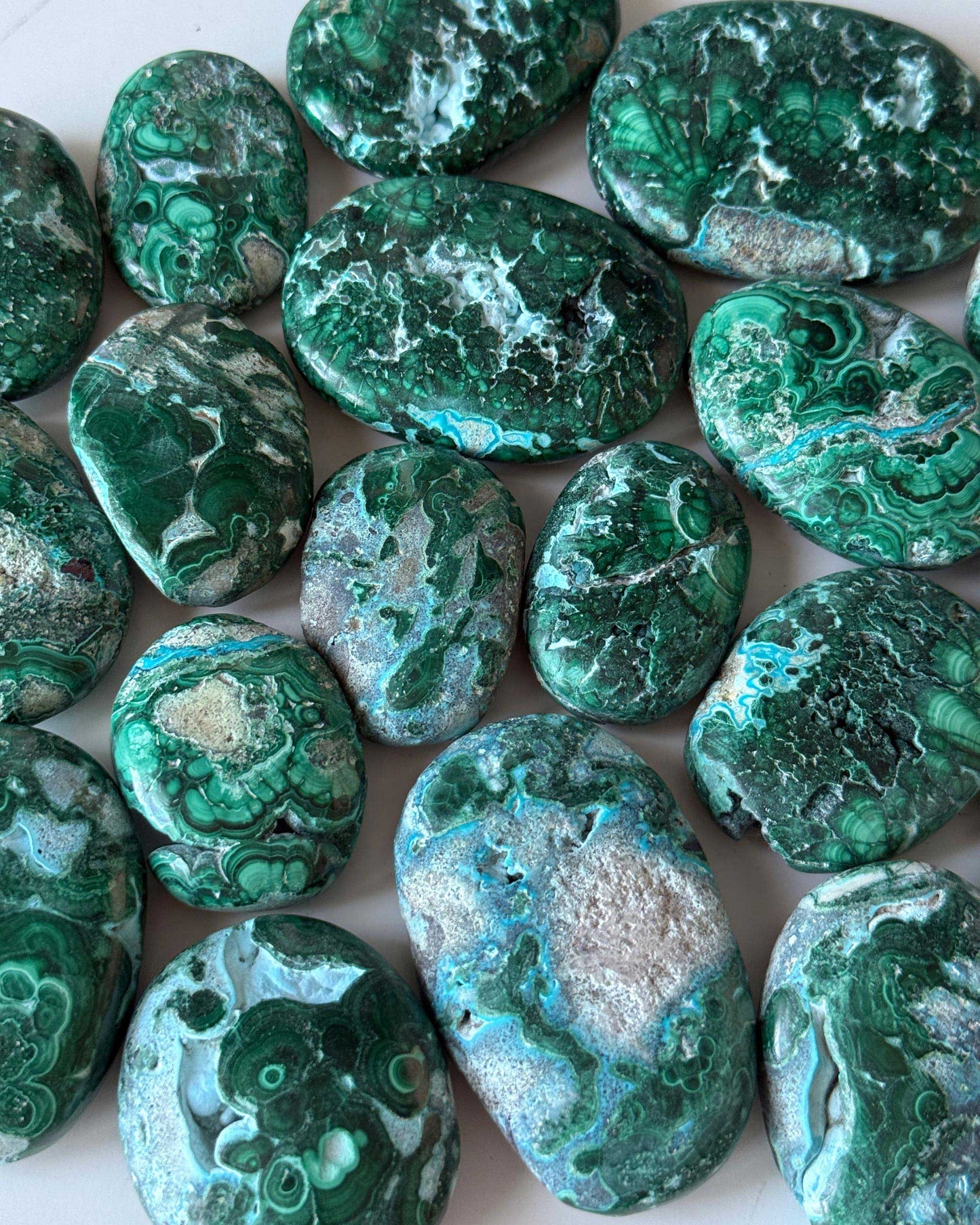 Malachite Chrysocolla Palm Stone