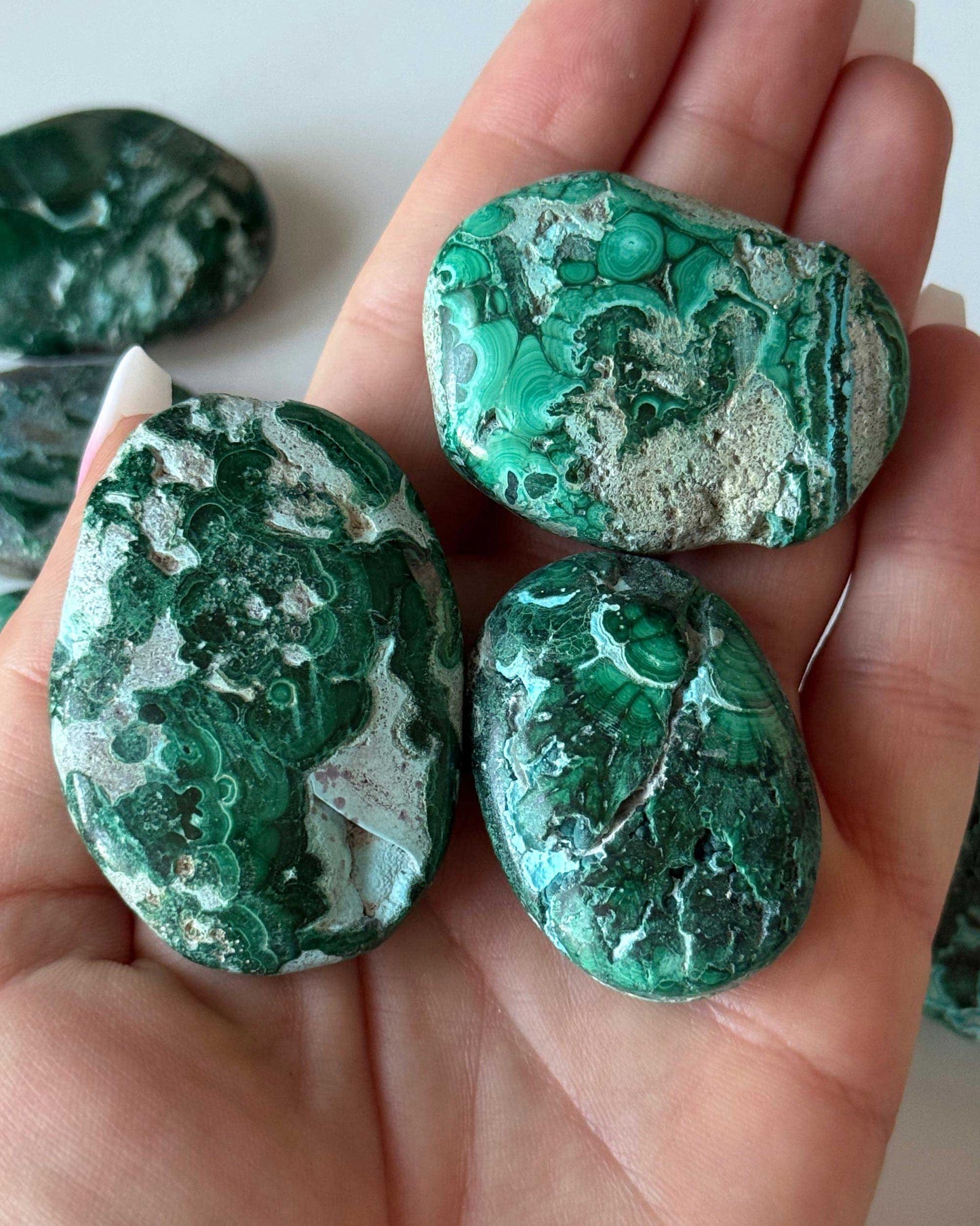 Malachite Chrysocolla Palm Stone