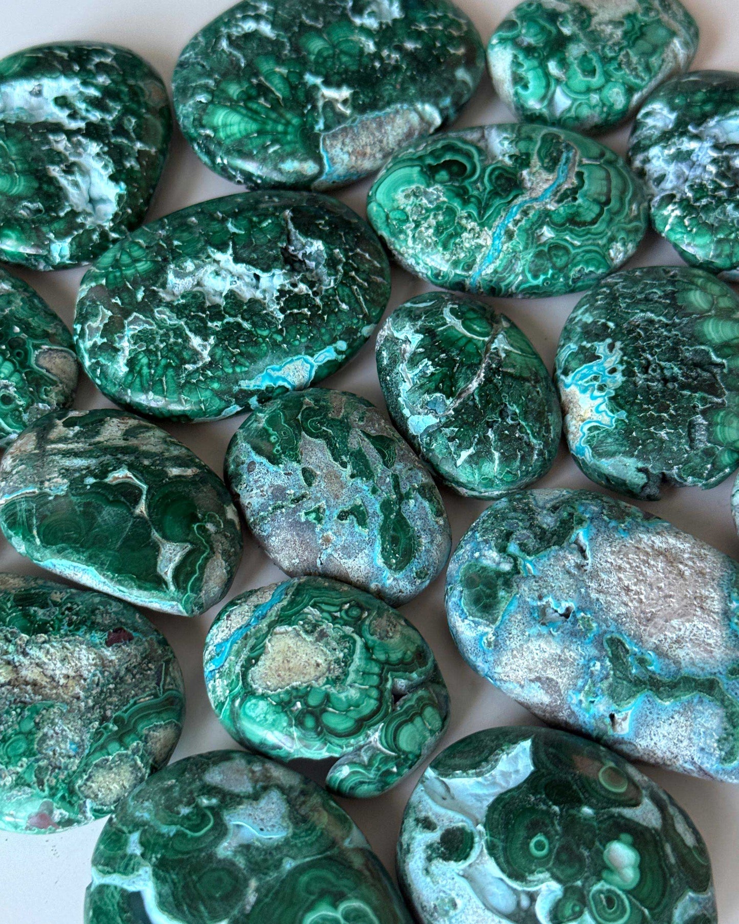 Malachite Chrysocolla Palm Stone