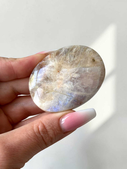 Moonstone Sunstone Palm Stone