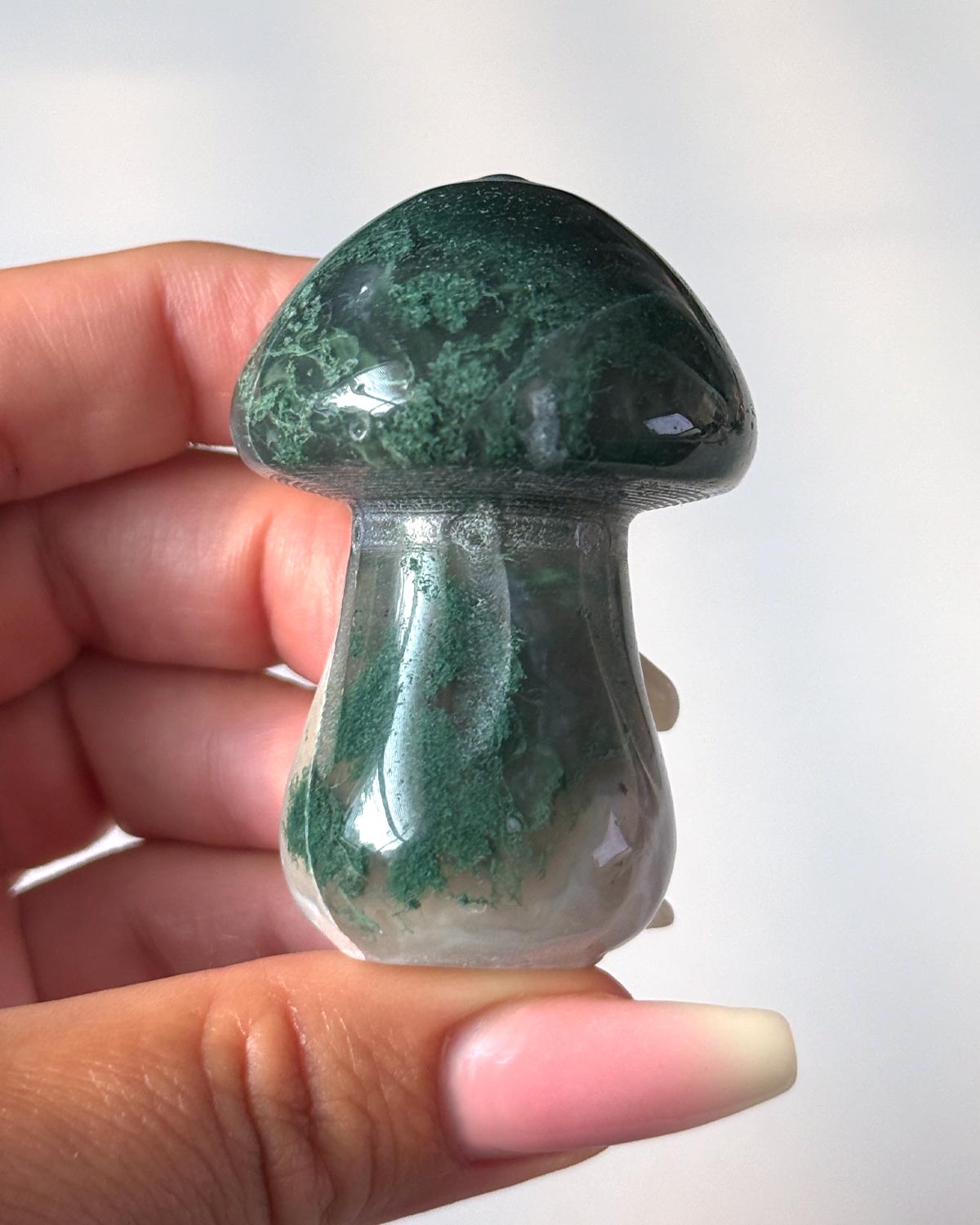 Moss Agate Mushroom