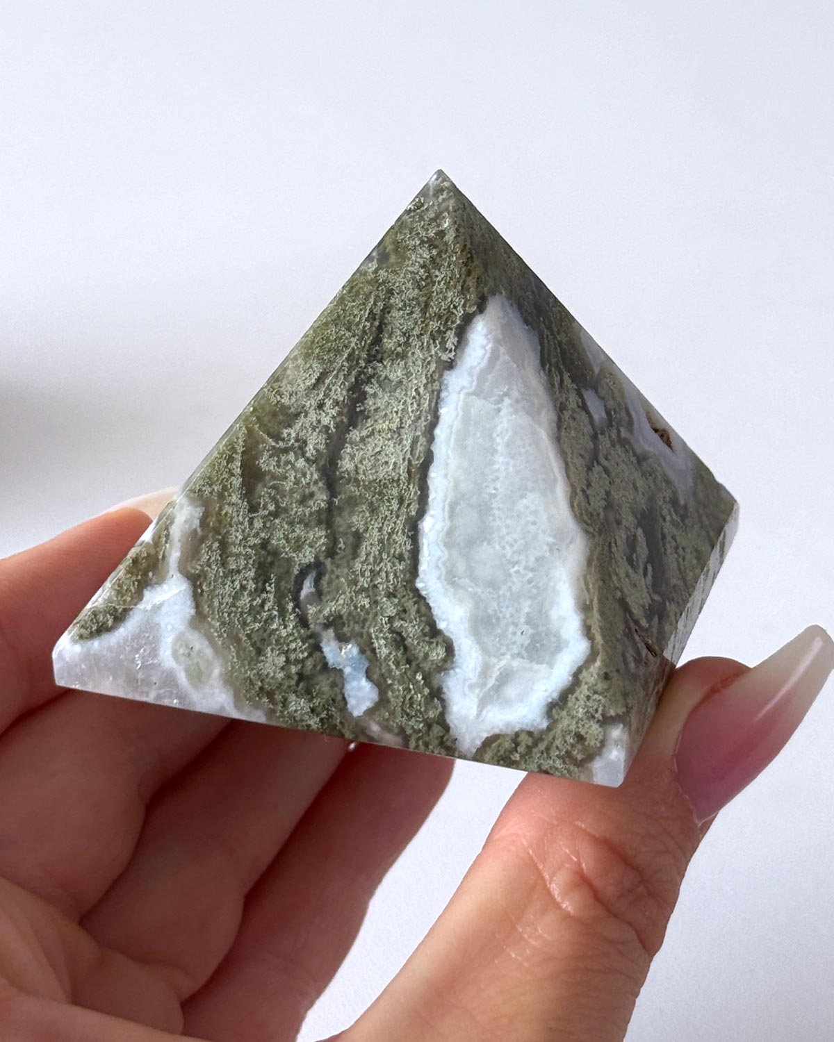 Moss Agate Pyramid