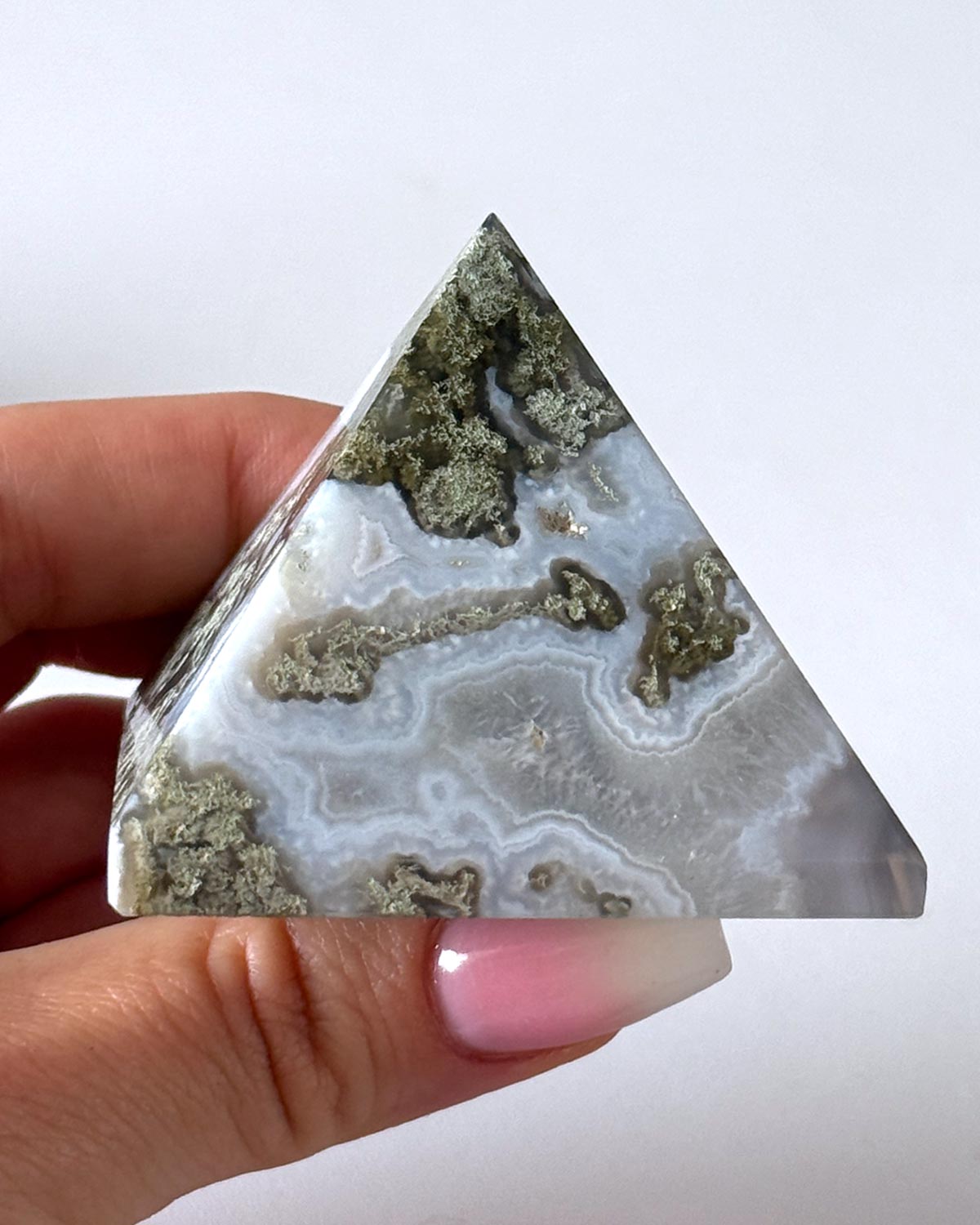 Moss Agate Pyramid