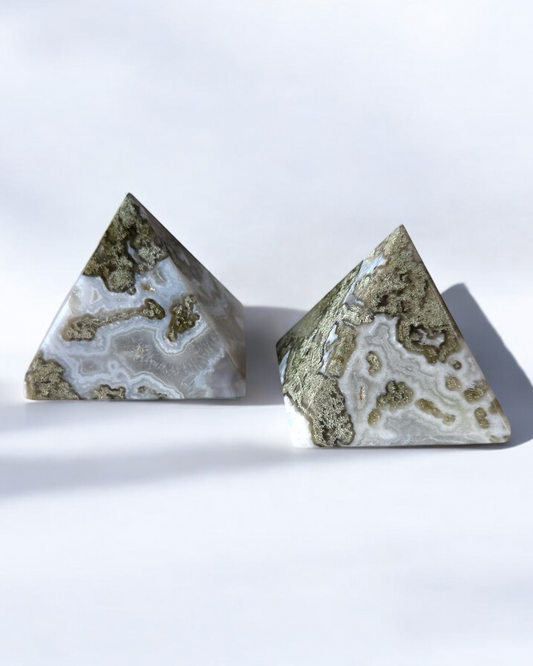 Moss Agate Pyramid