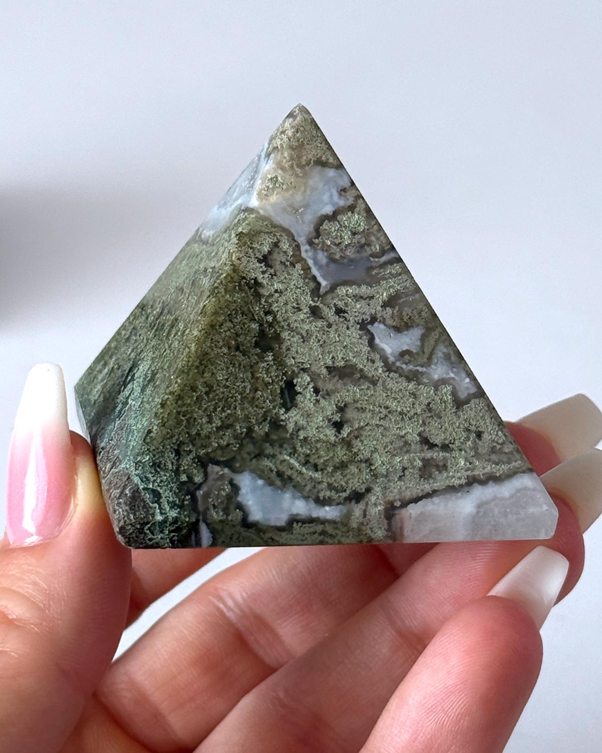 Moss Agate Pyramid