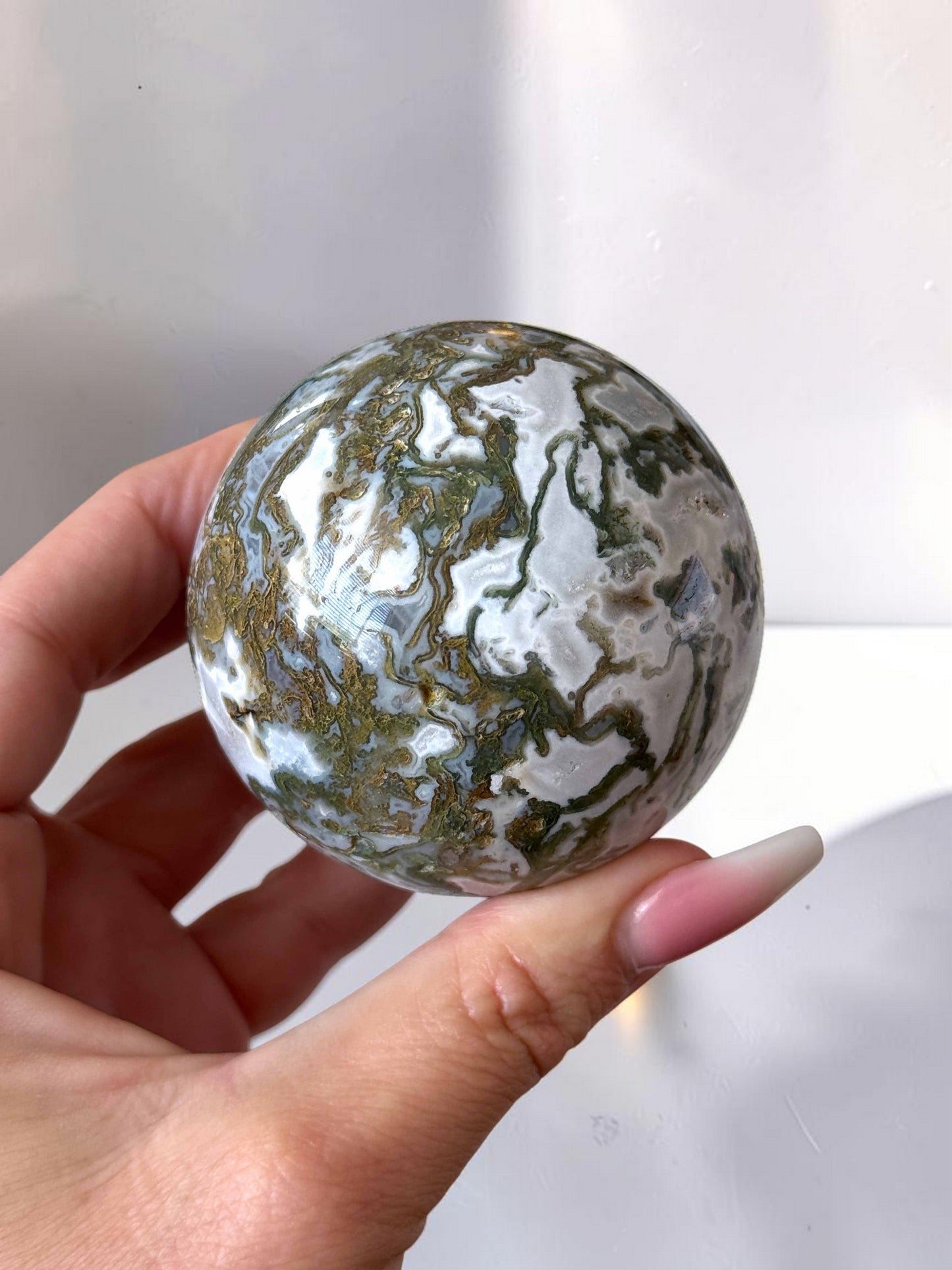 Moss Agate Sphere 63mm