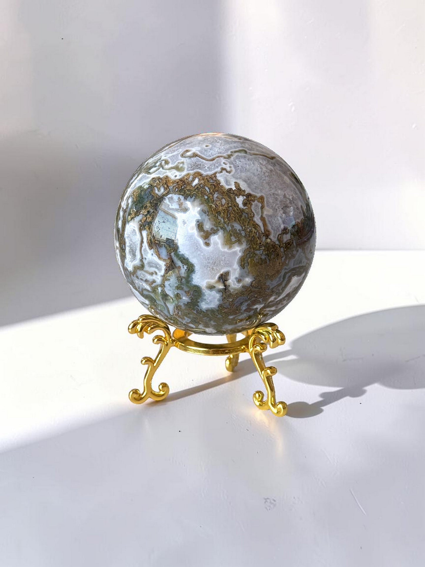 Moss Agate Sphere 63mm
