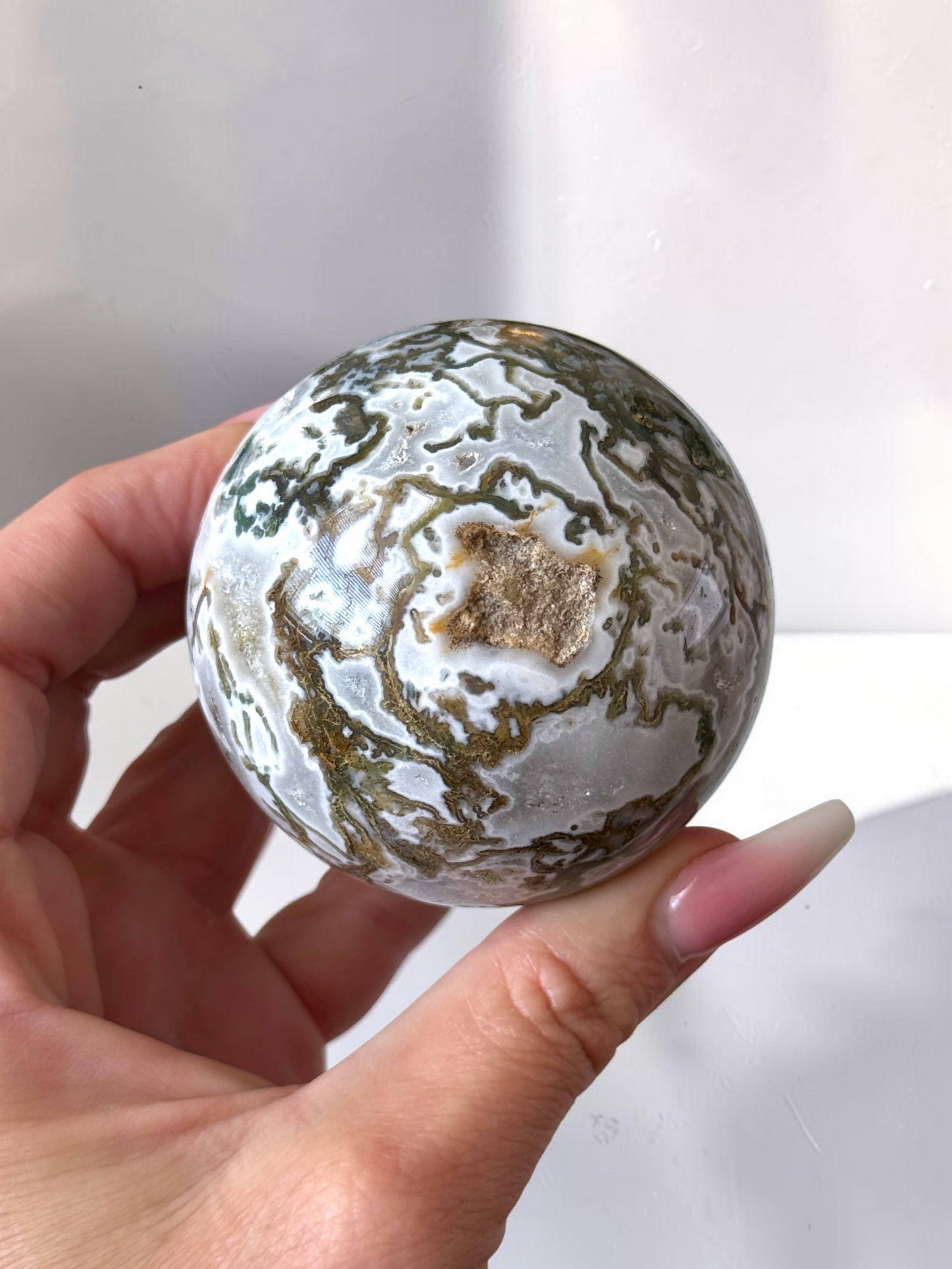 Moss Agate Sphere 63mm