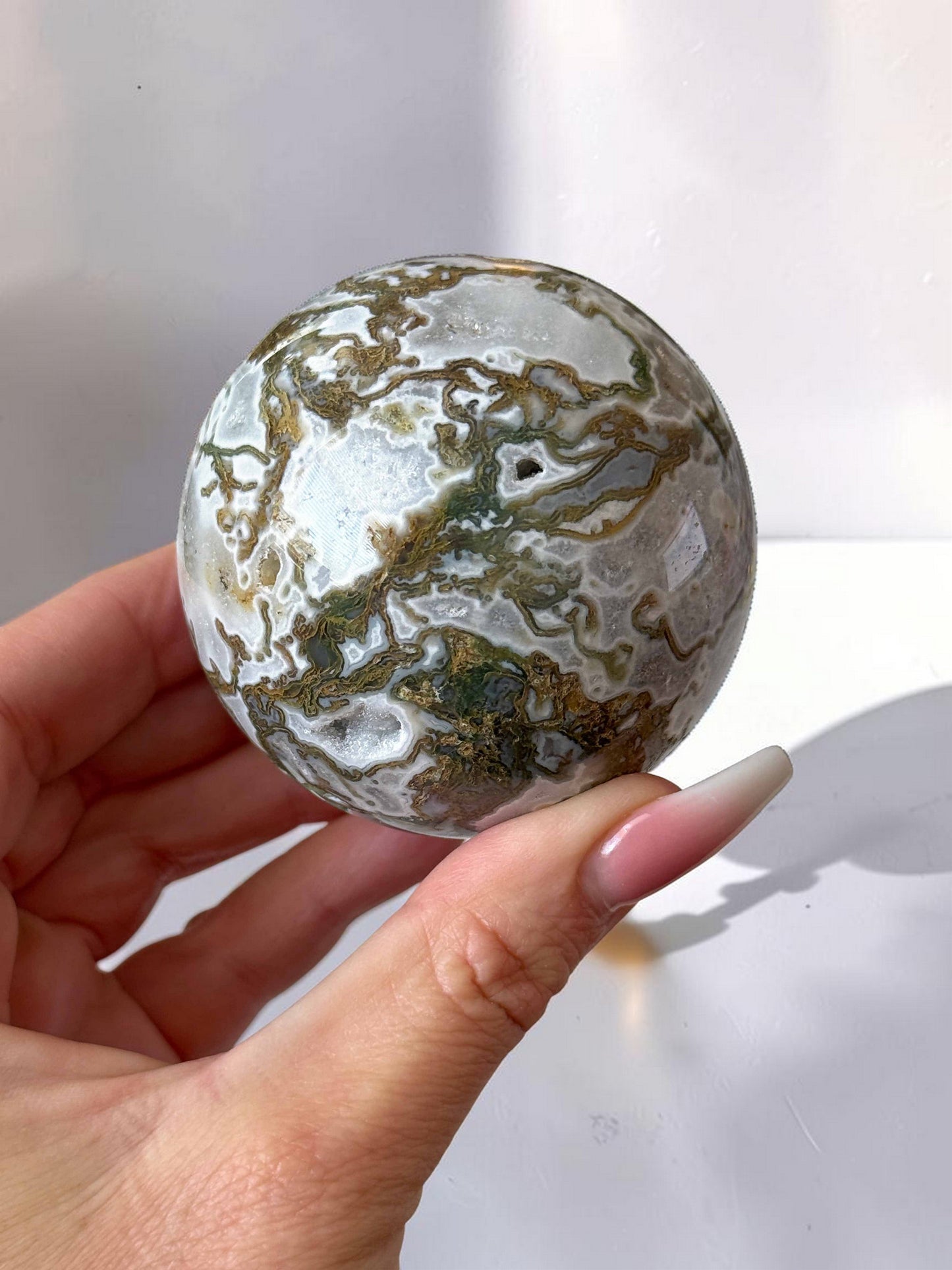 Moss Agate Sphere 63mm