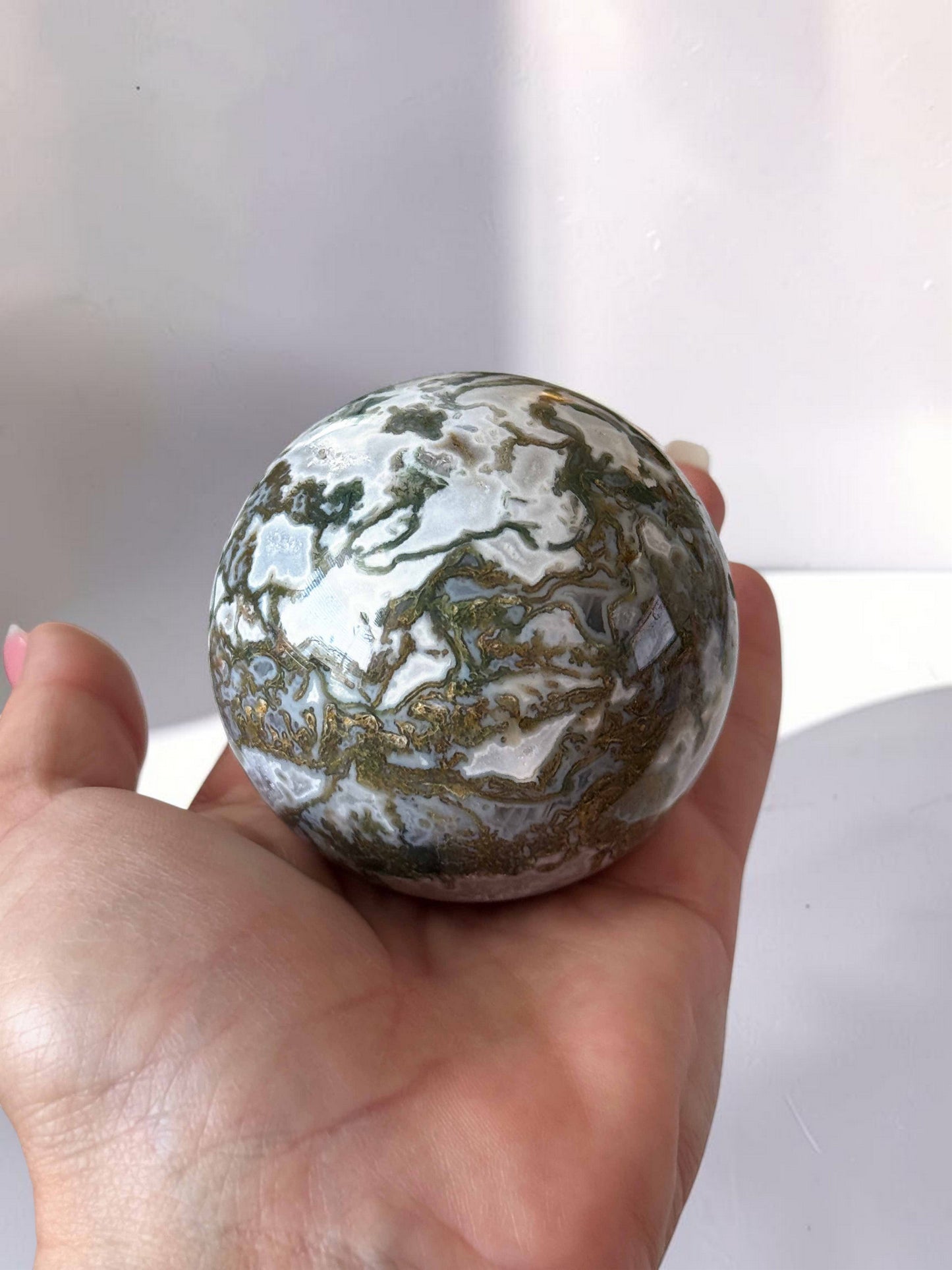 Moss Agate Sphere 63mm