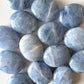 Icy Blue Calcite Palm Stone