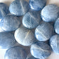 Icy Blue Calcite Palm Stone