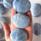 Icy Blue Calcite Palm Stone